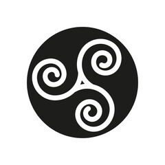 Circle with pattern icon. Round frame. Geometric element. Vector illustration. stock image.