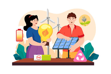 Protect the environment by using green energy