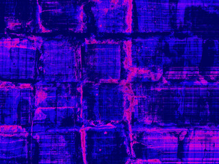 Abstract volumetric background of red and blue colors, 3D illustration, with a spectacular rhythm and inserts. Surrealistic image in a modern style. For your wallpapers, art projects and works.