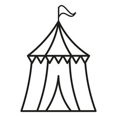 Marquee icon in flat style. Vector illustration. stock image. 