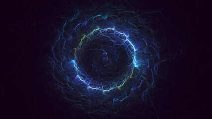 Obraz premium 3D rendering abstract colorful fractal light background