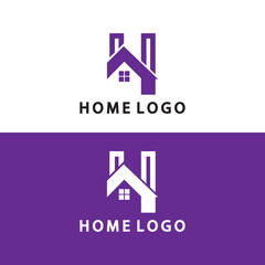 Initial letter H  Home logo icon vector illustration design