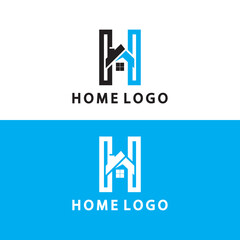 Initial letter H  Home logo icon vector illustration design