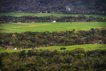 Fototapeta na wymiar Arial view of village in Trenggalek, East Java, Indonesia