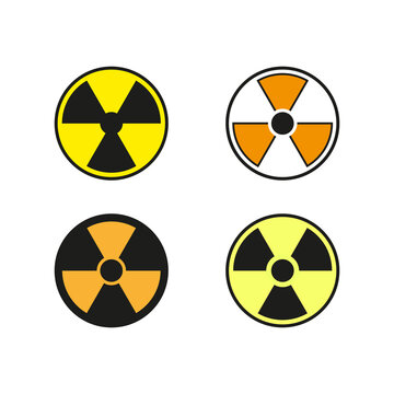 radiation icons. Vector illustration. Stock image.