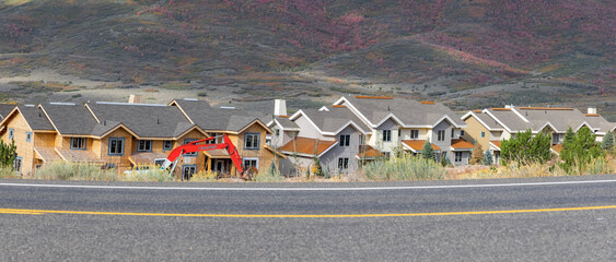 New home construction in Heber Valley, Utah.
