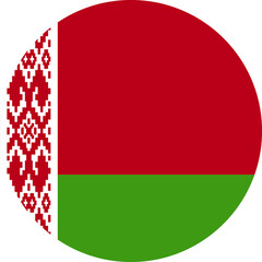 Circle flag vector of Belarus