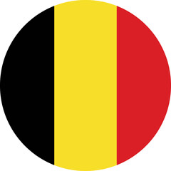 Fototapeta premium Circle flag vector of Belgium