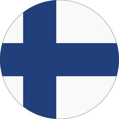 Circle flag vector of Finland