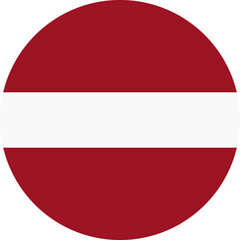 Circle flag vector of Latvia