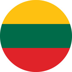 Circle flag vector of Lithuania