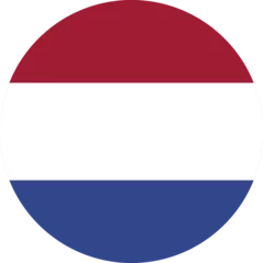 Fotobehang Circle flag vector of Netherlands © stu-khaii