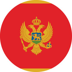 Circle flag vector of Montenegro