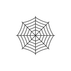 black spider web icon. Tattoo art. Vector illustration. stock image.