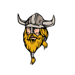 Viking Warrior Head Retro