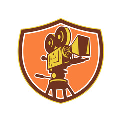 Vintage Film Camera Shield Retro