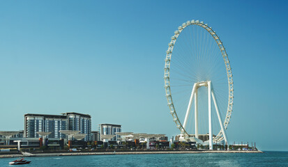 One of the most largest ferrris wheel in the world - Ain Dubai in United Arab Emirates. 