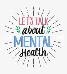 handwriting mental health calligraphy illustration