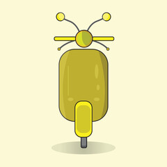 illustration of a scooter traveling like a motorbike with speed ride on it vehicle motor bike vector