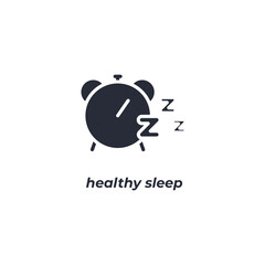 healthy sleep vector icon. filled flat sign for mobile concept and web design. Symbol, logo illustration. Vector graphics