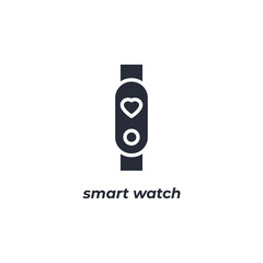 smart watch vector icon. filled flat sign for mobile concept and web design. Symbol, logo illustration. Vector graphics