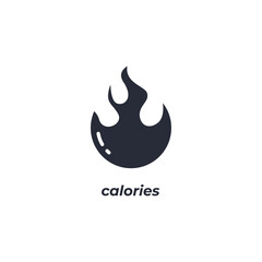 calories vector icon. filled flat sign for mobile concept and web design. Symbol, logo illustration. Vector graphics