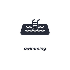 Fototapeta premium swimming vector icon. filled flat sign for mobile concept and web design. Symbol, logo illustration. Vector graphics