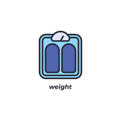 weight vector icon. Colorful flat design vector illustration. Vector graphics