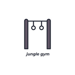 jungle gym vector icon. Colorful flat design vector illustration. Vector graphics