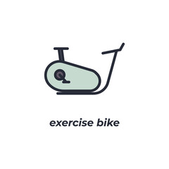 exercise bike vector icon. Colorful flat design vector illustration. Vector graphics