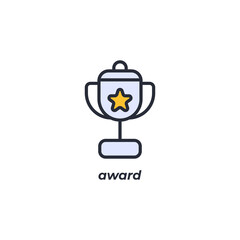 award vector icon. Colorful flat design vector illustration. Vector graphics