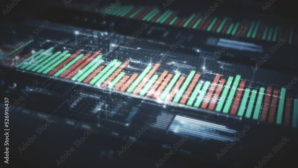Aufkleber futuristic digital generated motion abstract matrix cyber environment big data analytic artificial i