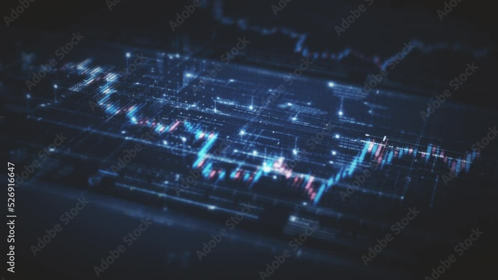 Poster futuristic digital generated motion abstract matrix cyber environment big data analytic artificial i