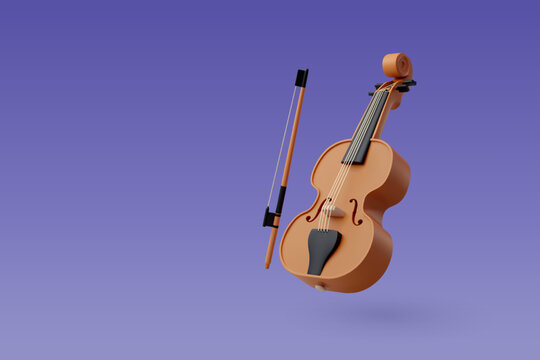 Premium Photo  Violon with fiddlestick