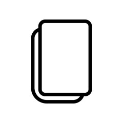 duplicate icon design. text or document processing applications for ui ux element collection or website or app interface. minimal outline icon style.