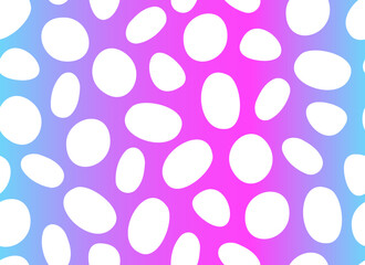 Dalmatian seamless pattern. White uneven spots animal print. Abstract background with white circles. Vector background. Vector illustration. 