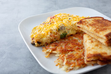A view of a Mexican omelet.
