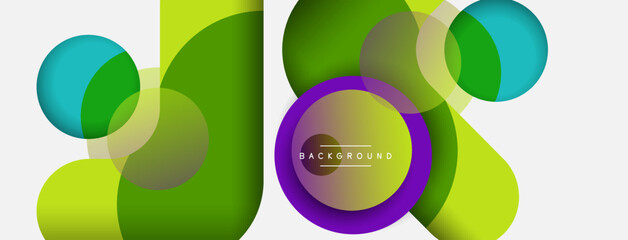 Creative geometric wallpaper. Minimal abstract background. Circles composition vector illustration for wallpaper banner background or landing page