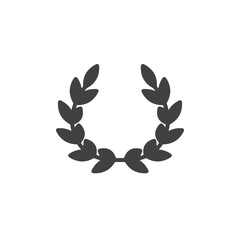 Laurel wreath vector icon