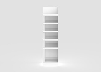Display stand, retail display stand for product , display stands isolated on white background. 3d illustration