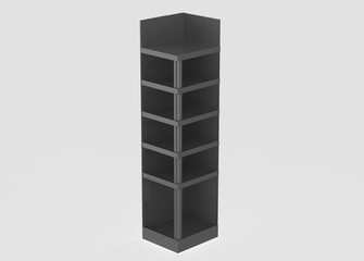 Display stand, retail display stand for product , display stands isolated on white background. 3d illustration
