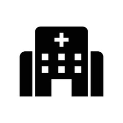 Hospital building icon vector graphic illustration