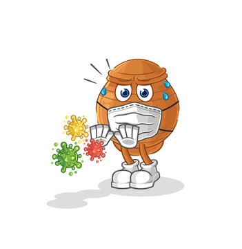 clay pot refuse viruses cartoon. cartoon mascot vector
