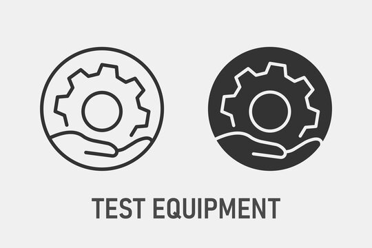 Test equipment icon. Programming, software logo template. Vector illustration.