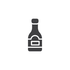 Champagne bottle vector icon