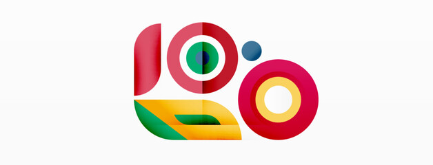 Rings and circles geometric abstract background for wallpaper, banner, backdrop