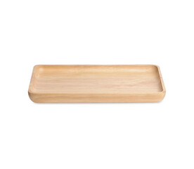 Wooden tray isolated on transparent background. (.PNG)