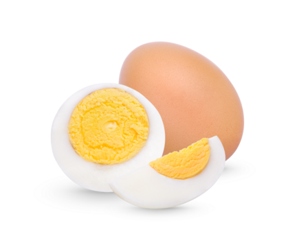 Chicken Egg ,boiled egg isolated on transparent background. (.PNG) Stock  Photo