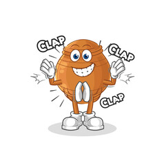 clay pot applause illustration. character vector