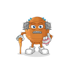 clay pot white haired old man. character vector